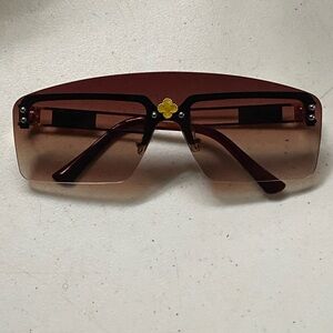 Van Cleef & Arpels Brown Gradient Shield Sunglasses